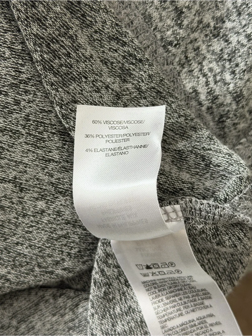 Lucky Brand Gray Marled Long Sleeve Crewneck Knit Sweater Small - Picture 4 of 4